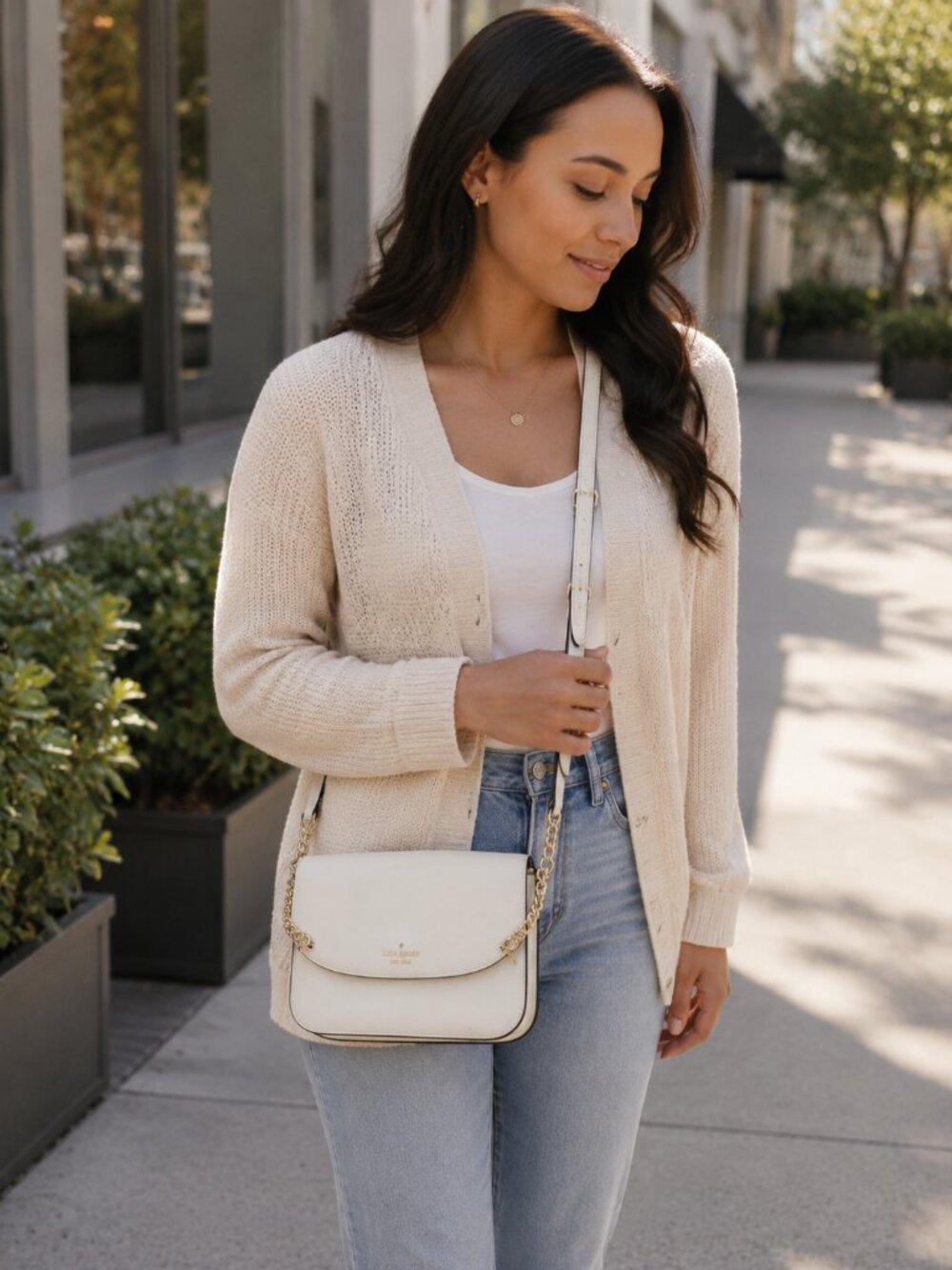 kate spade -Carson- Convertible Crossbody Leather Bag- Parchment- NWT- $299
